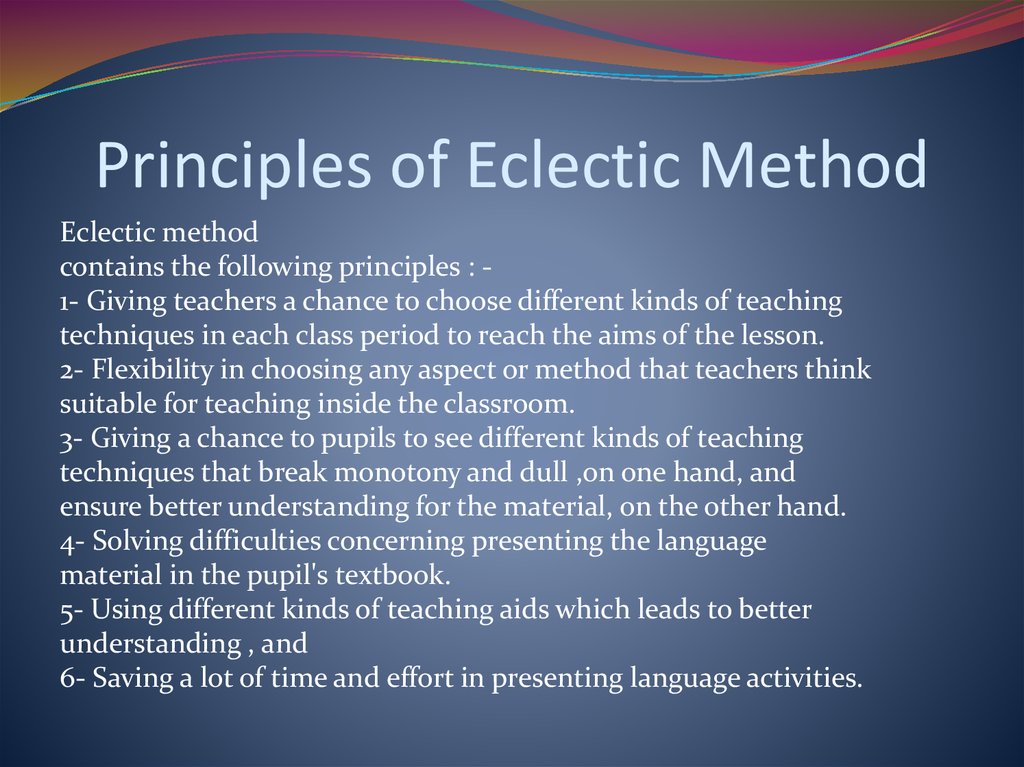 Embracing Eclecticism: Personalized Learning for Every Student